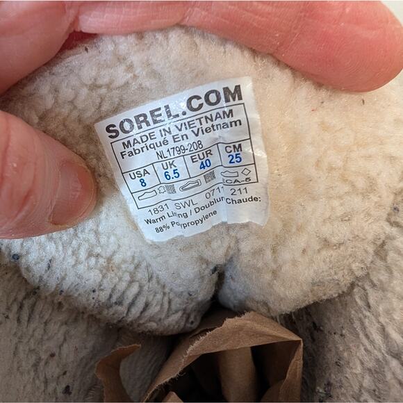 Sorel Tivoli Plaid Winter Boots Women's Size 8 - Picture 6 of 6